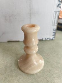 Single candle holder Genuine Solid Onyx Hand made in Crete-Greece