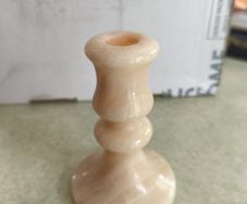 Single candle holder Genuine Solid Onyx Hand made in Crete-Greece
