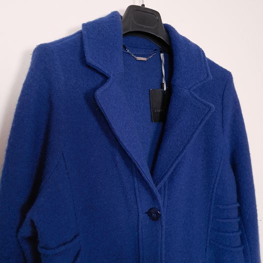 Your Sixth Sense Royal Blue Wool Knit Tailored Jacket Blazer Size L/XL