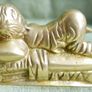 Vintage Brass Sleeping Child 5" x 3" x 2,5" Image 4