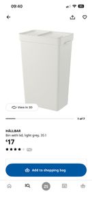 New ikea bin Hallbar