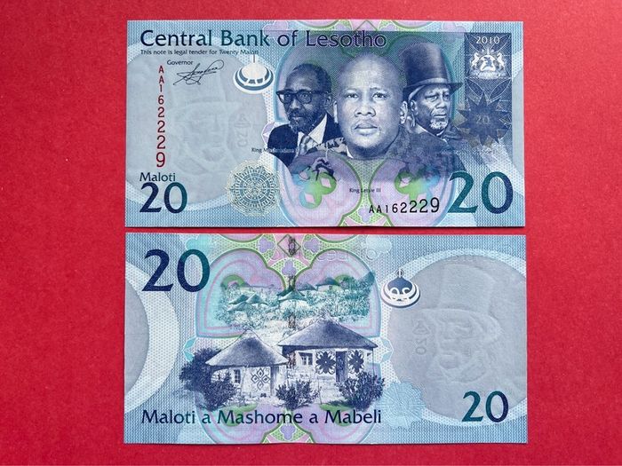 Lesotho  20 Maloti. 2010  ( Uncirculated )