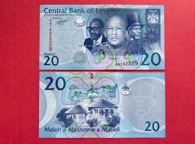 Lesotho  20 Maloti. 2010  ( Uncirculated )