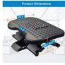 Foot Rest Under Desk with Massage Function, Adjustable Angle & 3 Different Height Positions, Non-Slip Foot Stool for Office & Home Image 5
