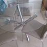 Dining Set (Glass & Chrome Table + 3 Chairs) + 1 M Image 2