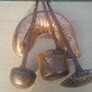 Vintage-style copper cookware and kitchen accessories. Image 7