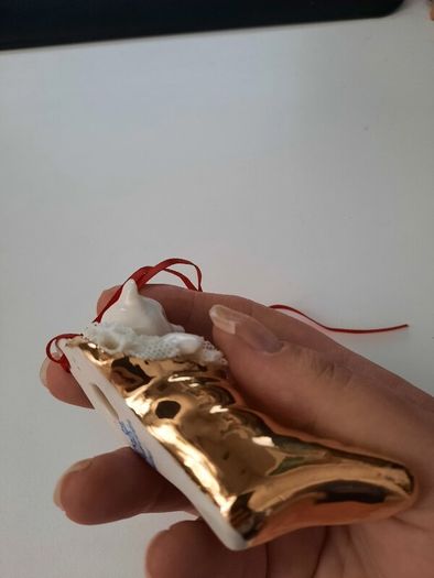 Vintage Irish Dresden Christmas Ornament