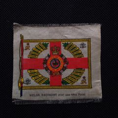 The Welsh Regiment Army Banner/Flag : Cigarette Silk 1915 - WW1