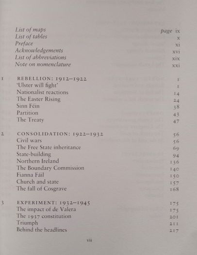 Ireland Politics/Society 1912 1985 Book