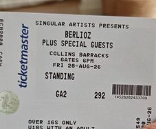 berlioz at collins barracks x2 tickets