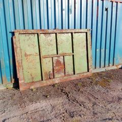Grain trailer back door
