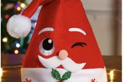 Winking Santa Hat NEW Adult size