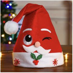 Winking Santa Hat NEW Adult size