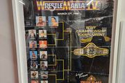 WWF wrestlemania 4 very rare framed poster