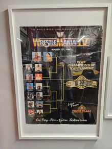 WWF wrestlemania 4 very rare framed poster