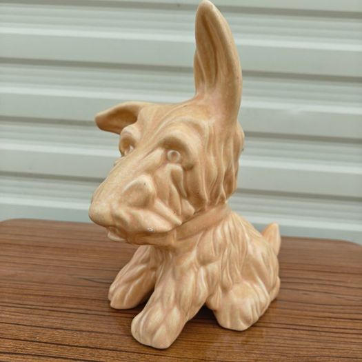 Large 20th century Crown Devon terrier dog figure, very Sylvac look to it, as well as mischievous.