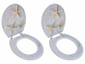 Toilet Seats with Lids 2 pcs MDF Sea Star