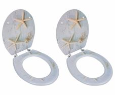 Toilet Seats with Lids 2 pcs MDF Sea Star