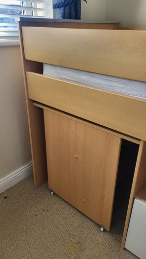 bed, Desk and storage combination
