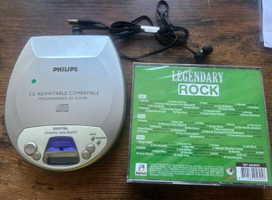 Philips CD player + Legendary Rock CDs