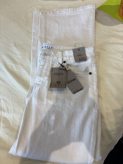cream jeans