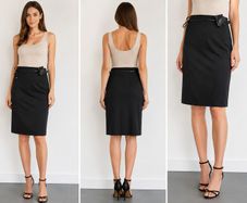 Dorothy Perkins Black Midi Skirt