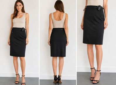 Dorothy Perkins Black Midi Skirt