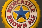 Newcastle Brown Ale Bottle cap wall sign