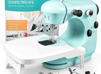 Sewing Machine, Small Sewing Machine with Extension Table, Manual sewing machine for Beginners, Adjustable 2 Speed with Sewing Kits, Best Gift for Kids Women Space Saver, DIY, Household and Travel (FREE POSTAGE)