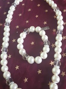 Heavy Pearl Necklace and Bracelet