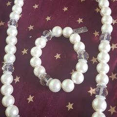 Heavy Pearl Necklace and Bracelet