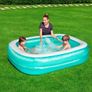 Family Pool, pool rectangular for children, easy to assemble, blue, 201 x 150 x 51 cm Image 2