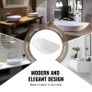 White Oval Ceramic Vessel Sink, 23.3 x 14.2 Inch Modern Countertop Bathroom Basin Image 4
