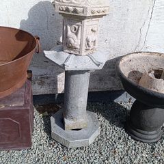 Japanese granite cut stone garden feature