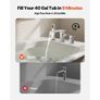 Roman Tub Faucet, 3 Hole Waterfall Bathtub Faucet, Widespread Roman Tub Faucets with Shower Head & 1 Handle, Romans Bathtub Faucets for Pet Washing, Adult Bathing, Brushed Stainless Steel Image 3