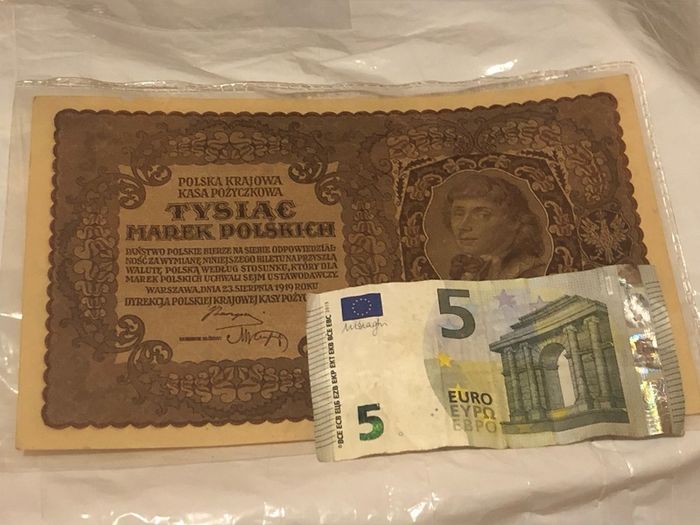 1000 Marek Polskich 1919 Huge note in very nice condition