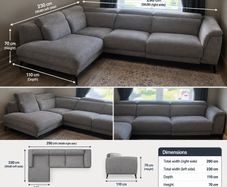 L shaped sofa recliner