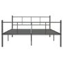 Bed Frame Grey Metal 120x200 cm Image 4
