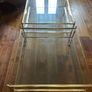 Aged Brass and Glass Coffee Tables Image 3