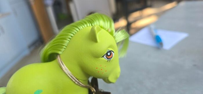 Custom Hand Painted Dinosaur using a 1982 MLP G1 My Little Pony
