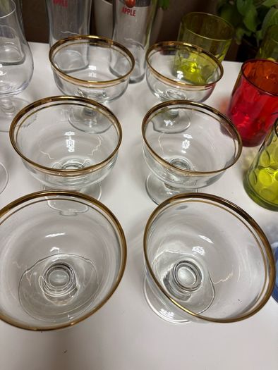 Large set of various glasses