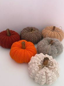 Beautiful crochet pumpkins