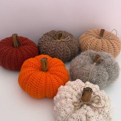 Beautiful crochet pumpkins