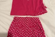 Pink top and shorts 9-12 m