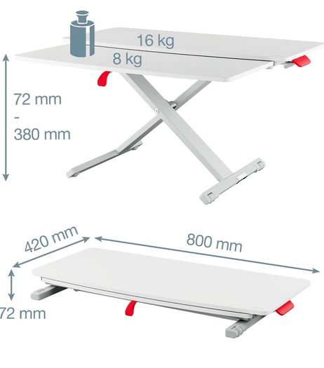 Leitz Ergo Cosy Standing Desk Converter with Sliding Tray