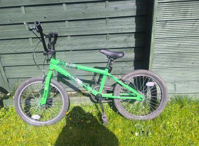 Kids neon green BMX bike