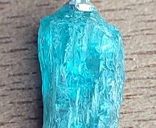 5.5ct Blue Apatite Crystal on 925 Silver bail