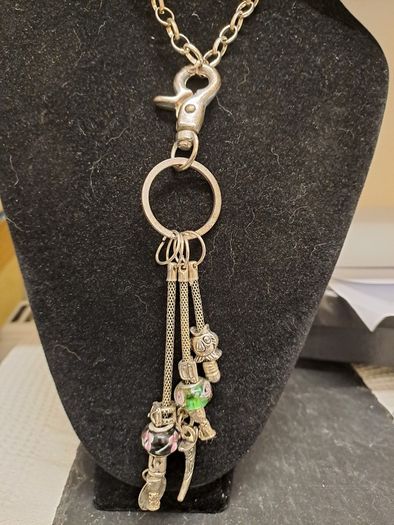 Silver-Tone Charm Necklace