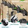 Coat Hooks Wall Mounted, Heavy Duty Coat Racks With 6 Hooks, Modern Hanger Rack for Hanging, Rustproof Clothes Hooks for Bedroom Office Entryway (Black) Image 7