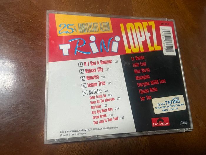 Trini Lopez 25th Anniversary Album CD